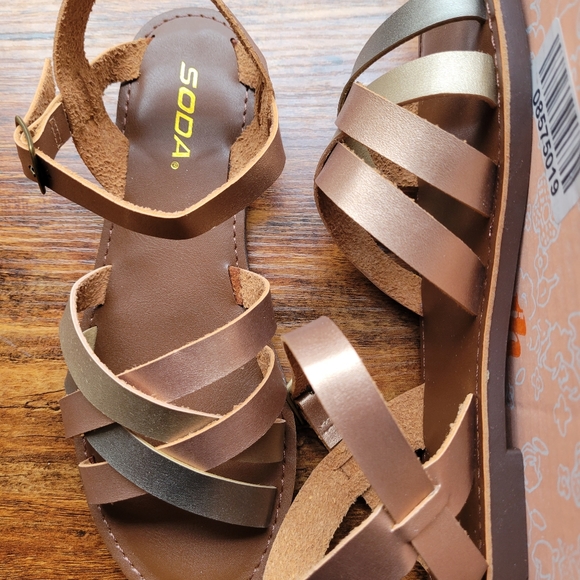 SODA Sandals brown and rose gold - Picture 2 of 4